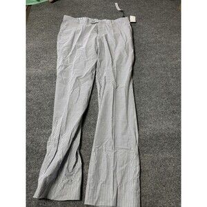 Paisley & Gray Dress Pants Mens 34x32 Blue White Stripe Regular Fit Summer